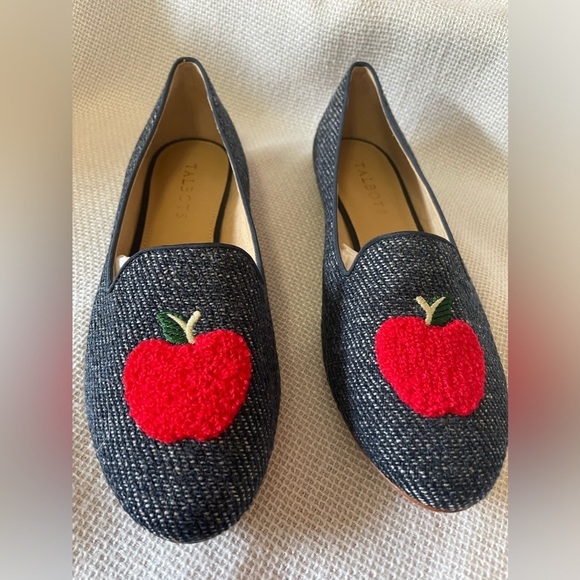 Talbots Shoes - Talbots indigo blue Ryan novelty flat